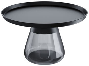 Design coffee table "Drop" black, Ø 71 cm