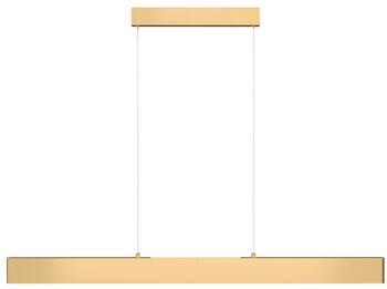 LED design pendant lamp "Step" 118 cm, brass