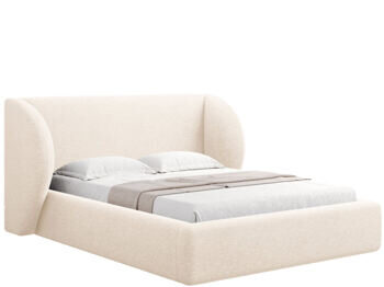 Design upholstered bed "Miley" with storage compartment 140 x 200 cm - chenille