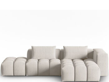 4-Sitzer Designer Ecksofa „Lorella“ mit Eckteil rechts - Strukturstoff