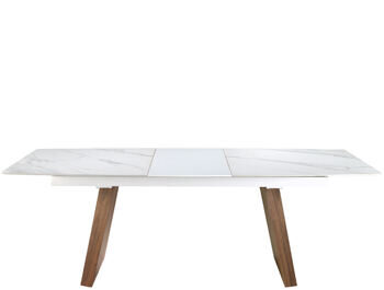 Extendable ceramic design dining table "Edinburgh" 180-230 x 90 cm