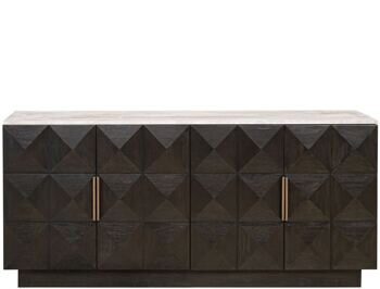 Design Sideboard „Claremont“ mit Marmorplatte, 4-türig