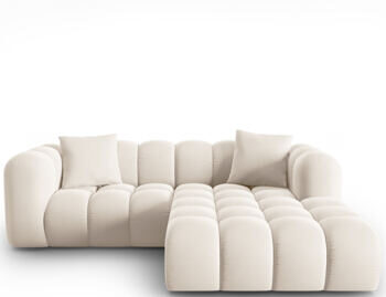 3-seater design corner sofa "Halley" with corner section on the right