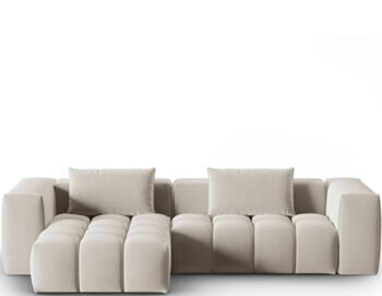 3-Sitzer Designer Ecksofa „Lorella“ mit Eckteil links - Samtbezug