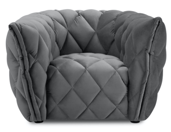 Exclusive design armchair "Flandrin" - light gray