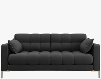 4 seater design sofa "Mamaia textured fabric" dark gray