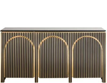 Design Sideboard „Les Arcs“ mit schwarzer Marmorplatte