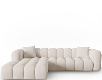 4-Sitzer Designer Ecksofa „Clotilde“ mit Eckteil links - Strukturstoff