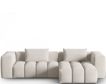 3-Sitzer Designer Ecksofa „Lorella“ mit Eckteil rechts - Strukturstoff