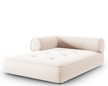 Design Chaiselongue „Lily“, Chenille Light Beige