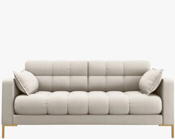 2-seater designer sofa "Mamaia textured fabric" Beige