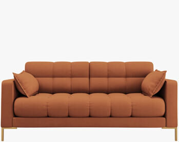 2-seater designer sofa "Mamaia textured fabric" Brick