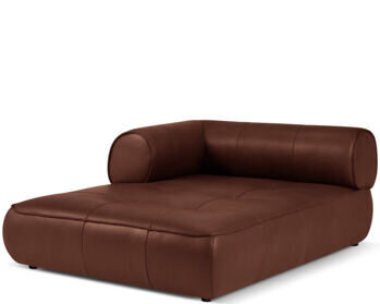 Echtleder Design Chaiselongue „Lily“, Cognac