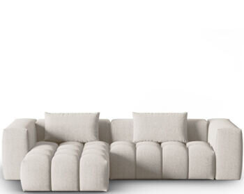 3-Sitzer Designer Ecksofa „Lorella“ mit Eckteil links - Strukturstoff