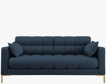 2 seater design sofa "Mamaia textured fabric" Blue