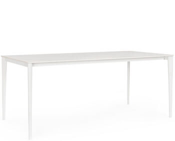 Design Keramik Esstisch „Reija“ 180 x 90 cm - Weiss/helle Marmoroptik