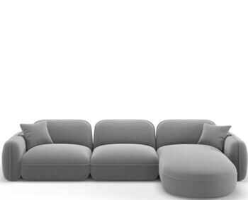 4-Sitzer Designer Ecksofa 320 „Lucien“ mit Eckteil rechts - Samtbezug Casino