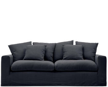 3-seater design sofa "Joelle" with removable cover, anthracite