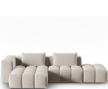 4-Sitzer Designer Ecksofa „Lorella“ mit Eckteil links - Samtbezug