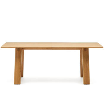 Extendable design dining table "Arleno", natural oak - 200-250 x 95 cm