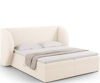 Design Boxspringbett „Miley“ mit Ablagefach 140 x 200 cm - Chenille