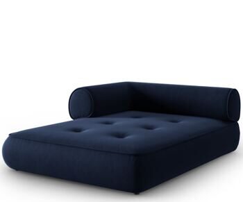 Design chaise longue "Lily", chenille navy