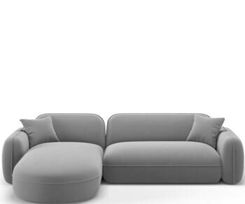 4-Sitzer Designer Ecksofa 275 „Lucien“ mit Eckteil links - Samtbezug Casino