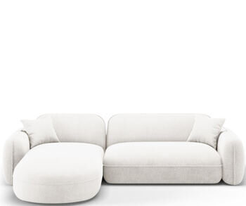 4-Sitzer Designer Ecksofa 275 „Lucien“ mit Eckteil links - Samtbezug Bubble