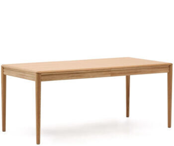 Extendable design dining table "Lennon", natural oak, 160-200 x 90 cm