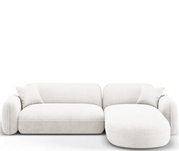 4-Sitzer Designer Ecksofa 275 „Lucien“ mit Eckteil rechts - Samtbezug Bubble