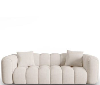 3-seater designer sofa "Clotilde" - textured fabric