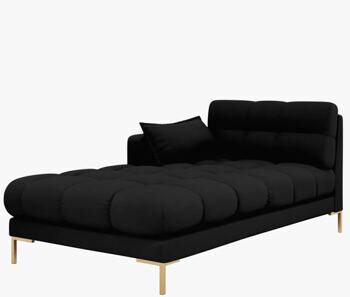 Design Chaiselongue "Mamaia Strukturstoff“ Schwarz