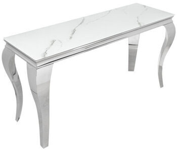 Large console "Modern Baroque" 145 x 75 cm - stainless steel/marble look