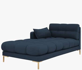 Design Chaiselongue "Mamaia Strukturstoff“ Blau