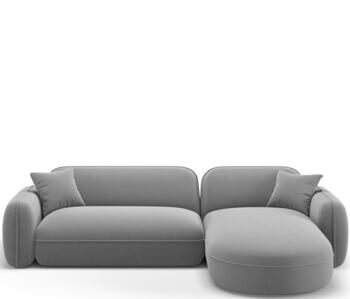 4-Sitzer Designer Ecksofa 275 „Lucien“ mit Eckteil rechts  - Samtbezug Casino