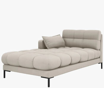 Design chaise longue "Mamaia textured fabric" Beige