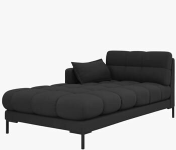 Design chaise longue "Mamaia textured fabric" dark gray