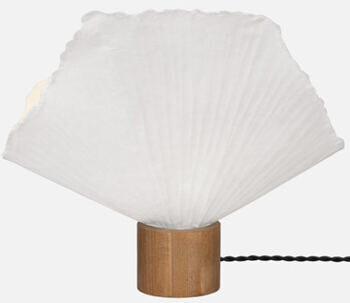 Design Tischlampe „Tropez“ 35 x 43 cm - Weiss/Natural