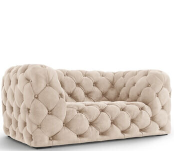 1.5-seater loveseat "Loge", velvet cover