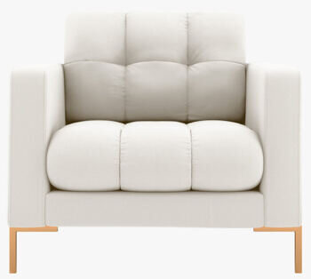 Designer armchair "Mamaia" with textured fabric - Light Beige