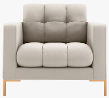 Designer armchair "Mamaia" with textured fabric - Beige