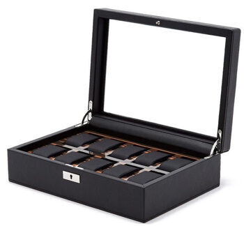 Real leather watch box Roadster for 10 watches