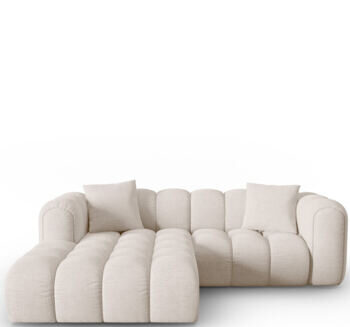 3-Sitzer Designer Ecksofa „Clotilde“ mit Eckteil links - Strukturstoff