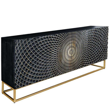 Design sideboard "Illusion" made of solid wood - 177 x 76 cm