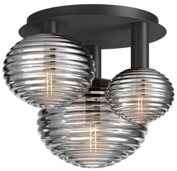 Design Deckenlampe „Reels“ 3-flammig, Schwarz