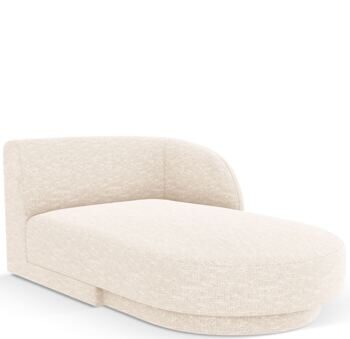 Design Chaiselongue „Miley“ mit Armlehne rechts - Chenille