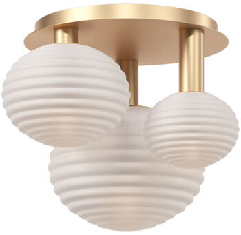 Design Deckenlampe „Reels“ 3-flammig, Weiss/Gold