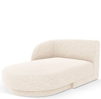 Design Chaiselongue „Miley“ mit Armlehne links - Chenille