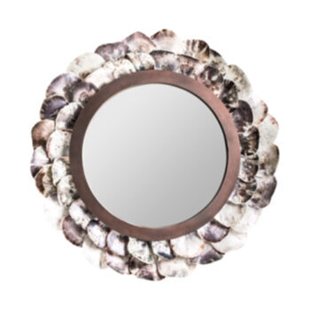 Shell round wall mirror II Ø 85 cm