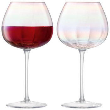 set of 4 Handmade red wine glasses Pearl 460 ml